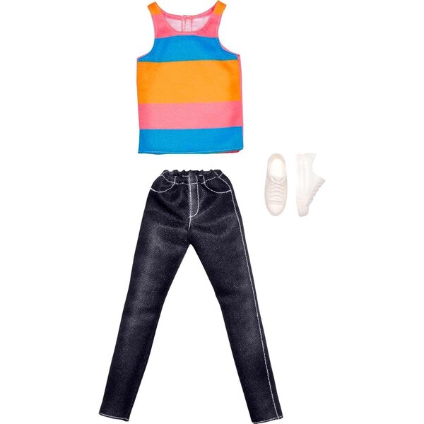 Barbie Fashion Pack Ken: Abbigliamento Completo con Jeans, Tanktop e Sneakers Bianche