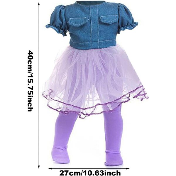 Set Moda per Bambole 18 Pollici con marsupio e Peluche Cane Morbido