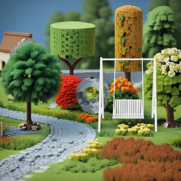 Altalena in Miniatura ERINGOGO 1:12 per Casa delle Bambole, Decorazione Giardino Bianca