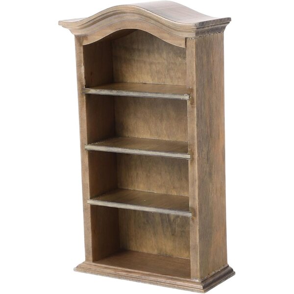 ERINGOGO Mini Libreria Vintage in Legno per Casa delle Bambole da 16x9x4 cm