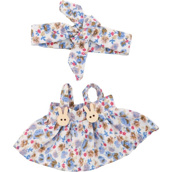 Bekleidungsset für 17-cm-Puppen mit Schleife und Rock aus atmungsaktivem Stoff