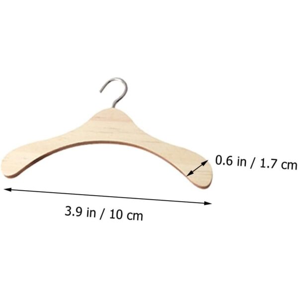 Alasum Grucce in Legno Beige per Casa delle Bambole 8 Pezzi, Mini Appendini RobustI