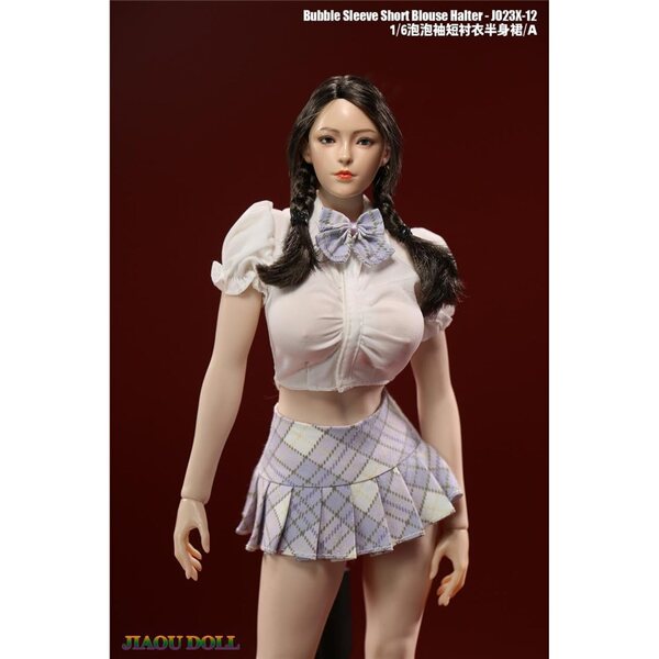 1/6 AMITD-Kleidung für 12-Zoll-Actionfiguren – Bluse und Rock mit Puffärmeln