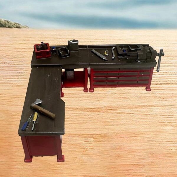 1/64 Miniatur-Werkbank für Diorama, Zubehör für Puppenhäuser und Modellbau