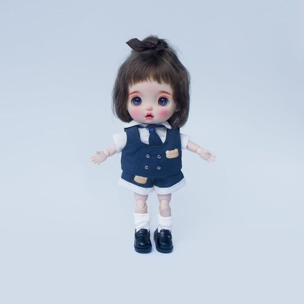 AMITD Schuluniform-Set für 1/12 OB11 Molly GSC Puppen, Kleidungszubehör