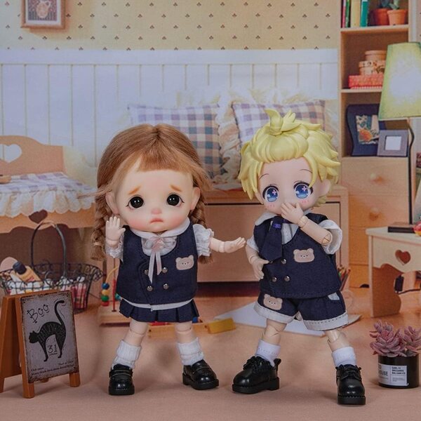 AMITD Schuluniform-Set für 1/12 OB11 Molly GSC Puppen, Kleidungszubehör