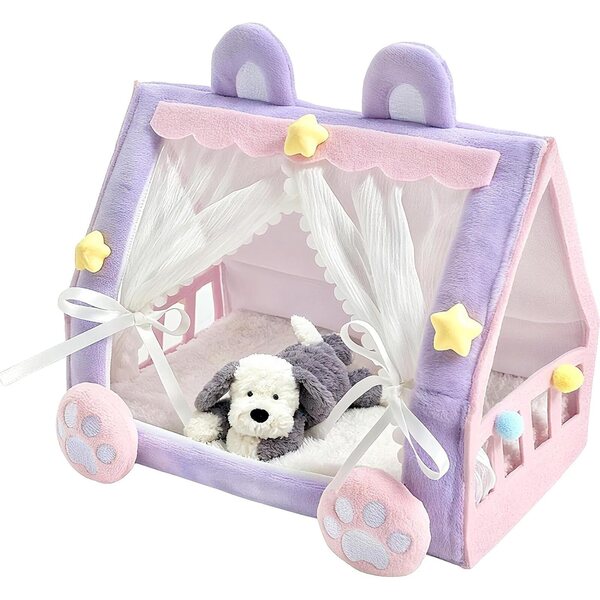 Kinderbettzelt aus Stoff, 17 x 10,5 x 14 cm – Miniaturspielzeug für das Kinderzimmer
