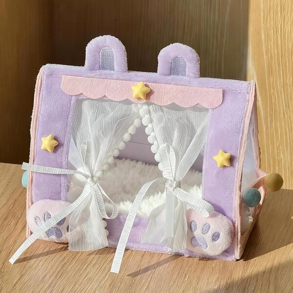 Kinderbettzelt aus Stoff, 17 x 10,5 x 14 cm – Miniaturspielzeug für das Kinderzimmer