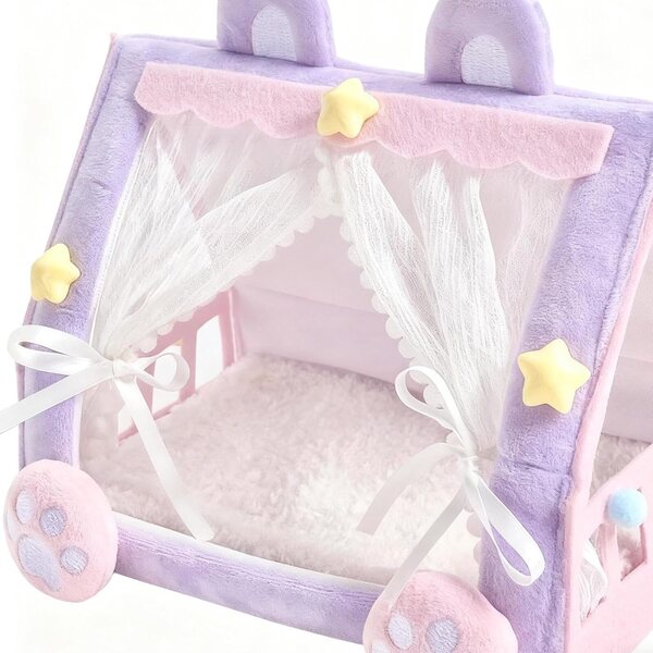 Kinderbettzelt aus Stoff, 17 x 10,5 x 14 cm – Miniaturspielzeug für das Kinderzimmer