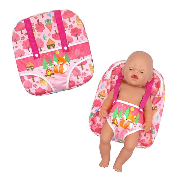 Puppenrucksack mit Aufbewahrungstaschen für 12-18-Zoll-Puppen, leicht und bequem