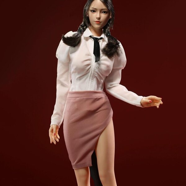 1/6 Kleid für 12 Zoll große weibliche Puppen mit Hemd, Rock und Accessoires