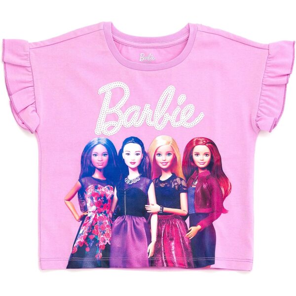 Barbie T-Shirt e Gonna Metallizzata per Bambine da 2 a 16 Anni, Outfit Trendy