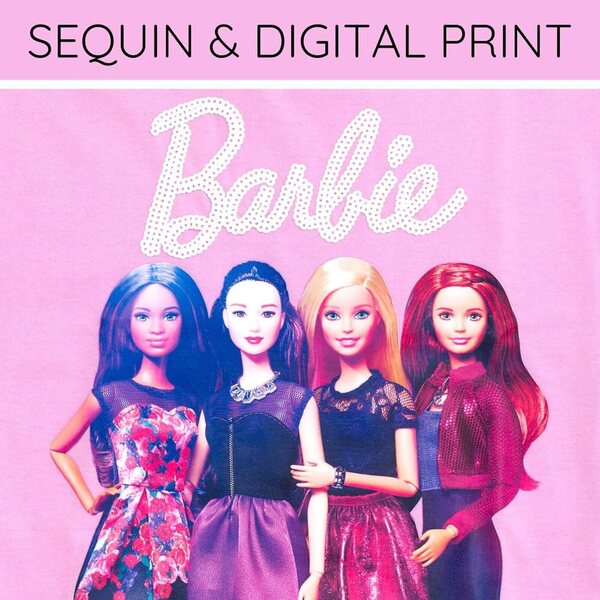Barbie T-Shirt e Gonna Metallizzata per Bambine da 2 a 16 Anni, Outfit Trendy