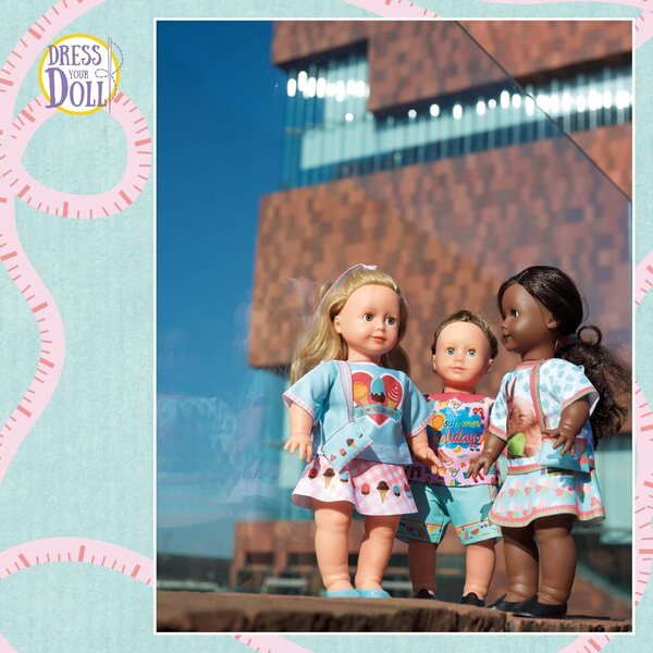 Vervaco Couture Nähset für 45-cm-Puppen – Einfaches Sommer-Felicity-Outfit