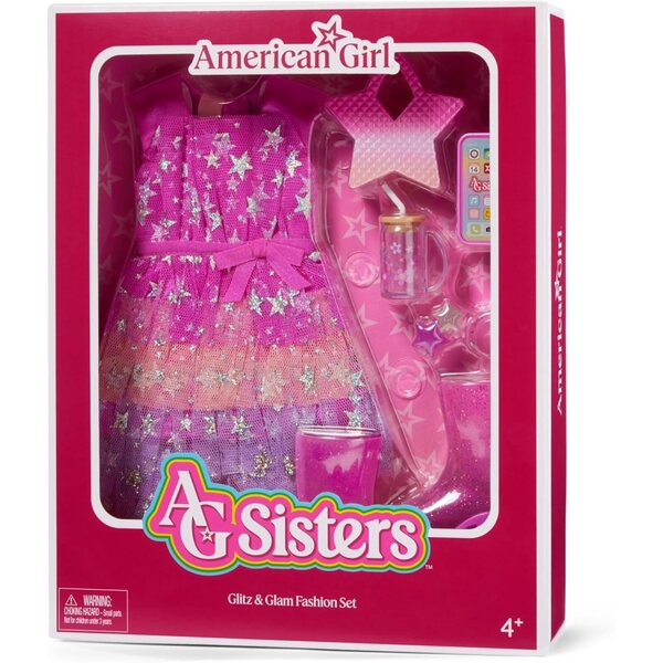Set moda American Girl AG Sisters 7 pezzi per bambole 36,8 cm con abito e accessori