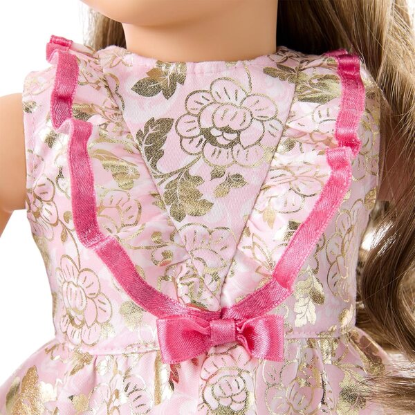 American Girl Truly Me Blumenkleid mit Rüschen und Accessoires für 18-Zoll-Puppen