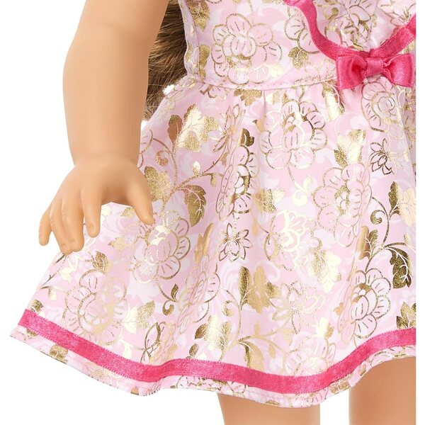 American Girl Truly Me Blumenkleid mit Rüschen und Accessoires für 18-Zoll-Puppen