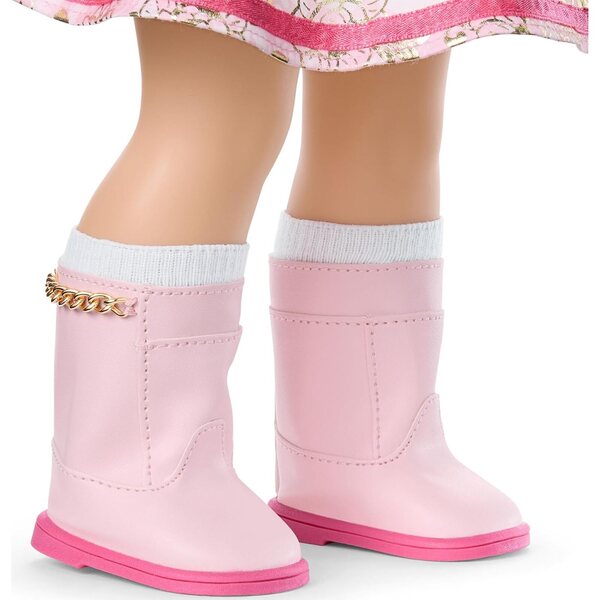 American Girl Truly Me Blumenkleid mit Rüschen und Accessoires für 18-Zoll-Puppen