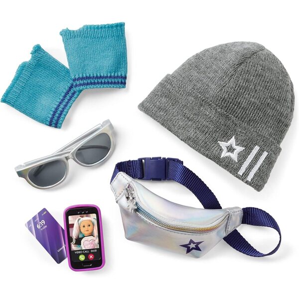 American Girl Ernsthaftes, stilvolles Zubehör für 18-Zoll-Puppen – Komplettset
