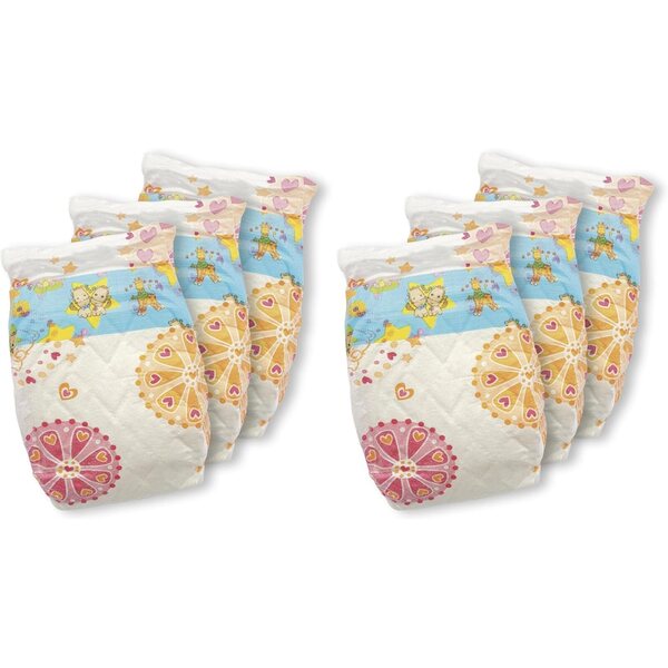 Pannolini per bambole Heless 335 3 pezzi con motivo colorato, riutilizzabili, 35-50 cm