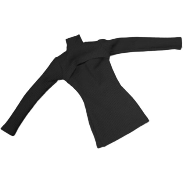 Minikleid nero a maniche lunghe per bambole 12 pollici - Abito elegante 1/6