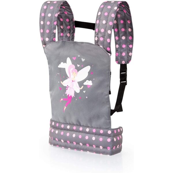 Bamboletrage EasyCarry Bayer Design grigia con motivi fata per pupazzi fino 46 cm