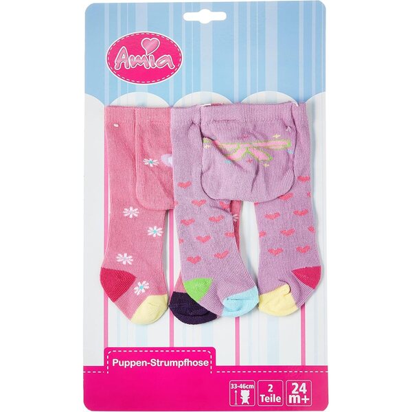 Amia Bambole-Strumpfhosen 46 cm - 2 pezzi per bambole fino a 46 cm