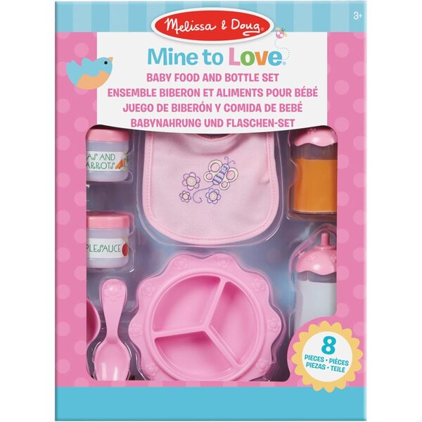 8-teiliges Puppennahrungsset von Melissa & Doug mit Zubehör zum Füttern