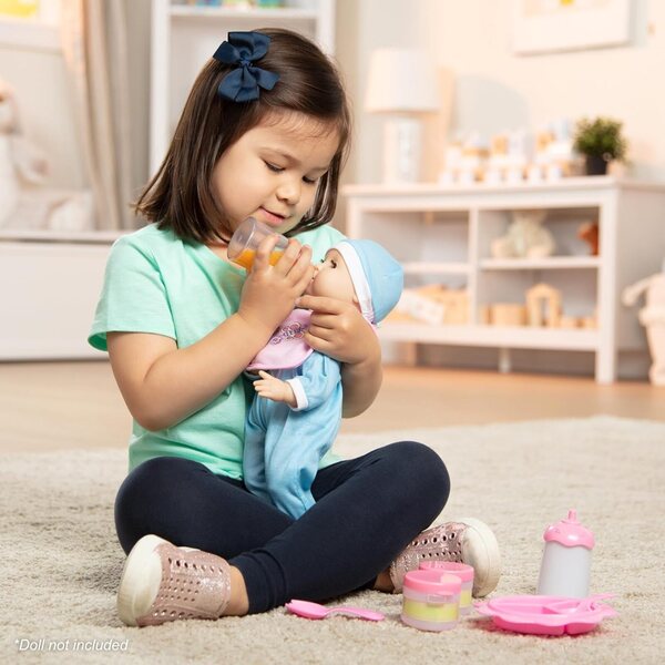 8-teiliges Puppennahrungsset von Melissa & Doug mit Zubehör zum Füttern