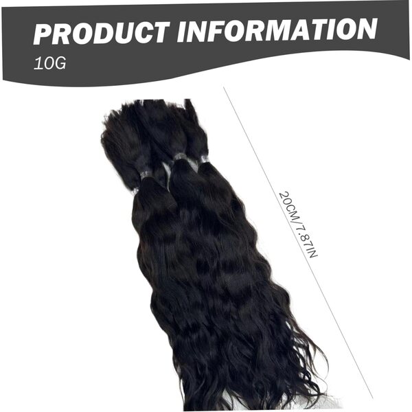 Capelli Mossi per Bambole 20 cm - Mohair Naturale Nero per DIY e Artigianato