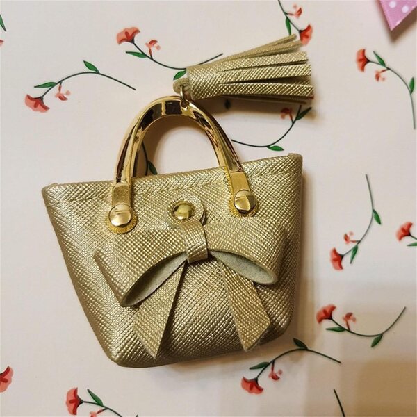 Mini borsa per bambole 1/6 in stoffa colorata, accessorio moda per collezionisti