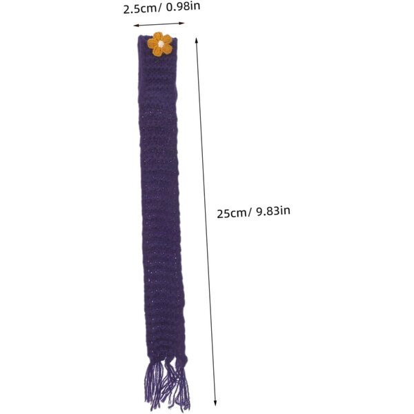 Marineblaue Mini-Wollschals für Puppen – verstellbares und langlebiges 5-teiliges Set