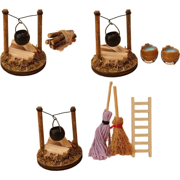Dekorative Miniatur mit Kamin und Holz für Puppenhäuser - BELOWSYALER
