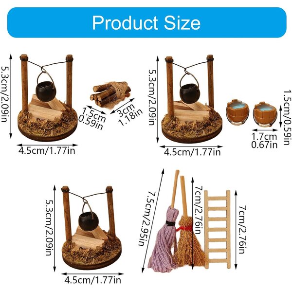 Dekorative Miniatur mit Kamin und Holz für Puppenhäuser - BELOWSYALER