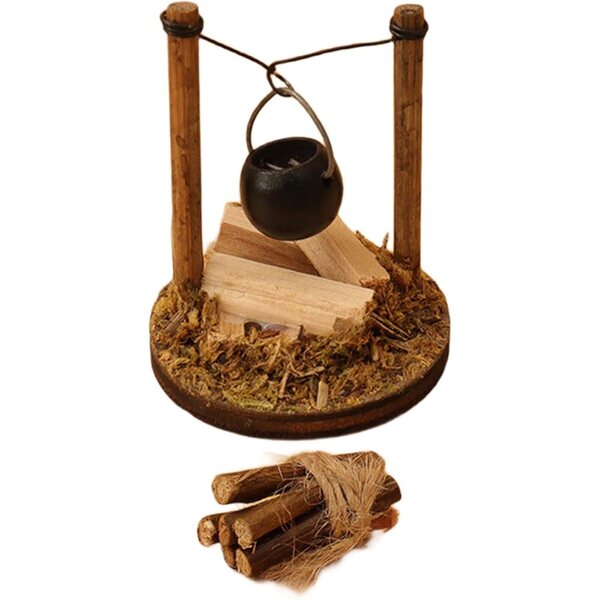 Dekorative Miniatur mit Kamin und Holz für Puppenhäuser - BELOWSYALER
