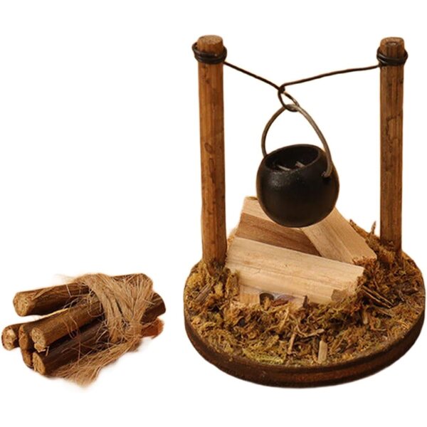 Dekorative Miniatur mit Kamin und Holz für Puppenhäuser - BELOWSYALER