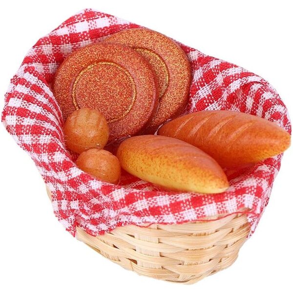 Cestino per il pane in miniatura 1:12 per casa delle bambole Ghzste dettagli realistici