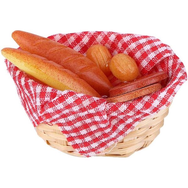 Cestino per il pane in miniatura 1:12 per casa delle bambole Ghzste dettagli realistici