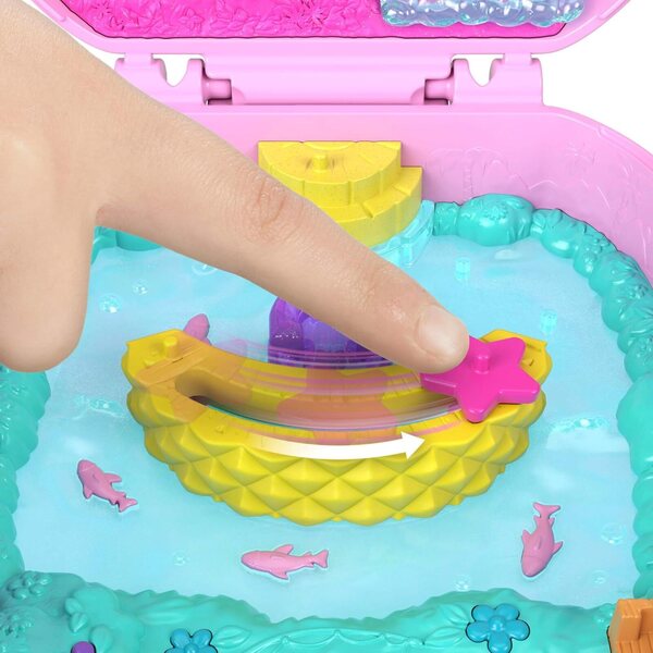 Polly Pocket Pineapple-Äffchen Schatulle mit Mikropuppe und tropischen Accessoires