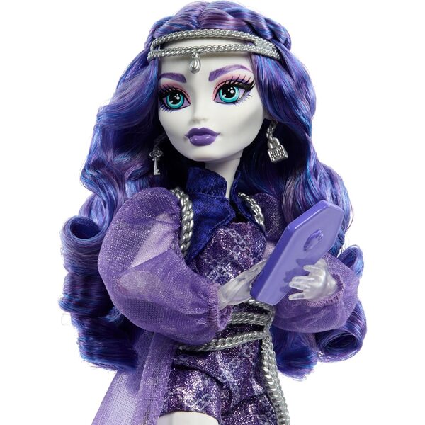 Monster High Spectra Vondergeist Bambola con Accessori, Rucksack e Haustier Rhuen