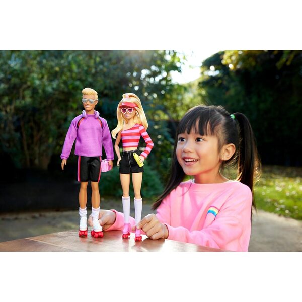 Barbie Fashionistas 65° Anniversario con Barbie e Ken Rollerskate e Accessori