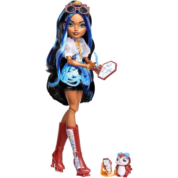 Monster High Robecca Steam con Pinguino Captain Penny e 7 Accessori Originali
