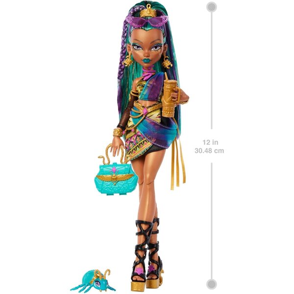 Monster High Nefera De Nile Mummy Queen-figuur met accessoires en huisdier