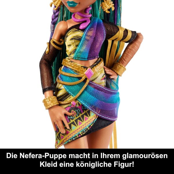 Monster High Nefera De Nile Mummy Queen-figuur met accessoires en huisdier