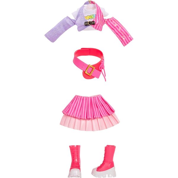 Rainbow High Junior Rock Band Bella - Bambola Moda 23 cm con BassGuitar e Adesivi Personalizzabili