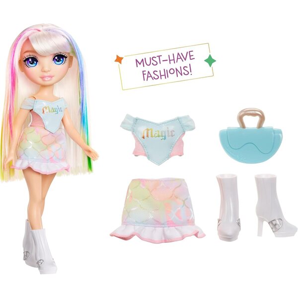 Rainbow High Amaya Bambola Moda 28 cm con Outfit Arcobaleno e Accessori