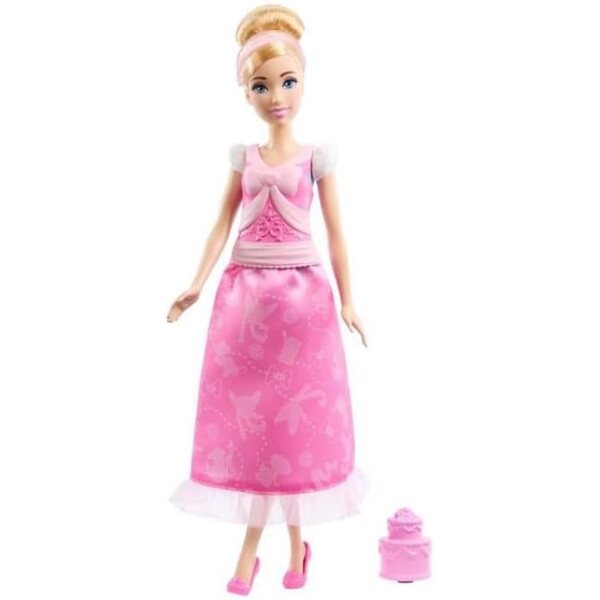 Mattel Disney Cinderella Pupa 2-in-1 con 9 Accessori, 2 Look e Abiti Clip-On