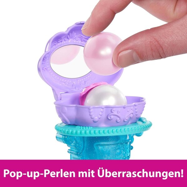 Mattel Disney Princess Arielle Pupa mit Schminktisch und 5 Pop-up-Überraschungen