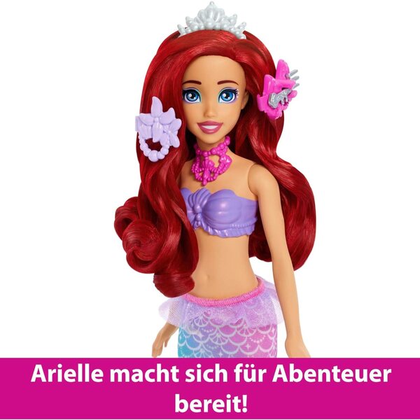 Mattel Disney Princess Arielle Pupa mit Schminktisch und 5 Pop-up-Überraschungen