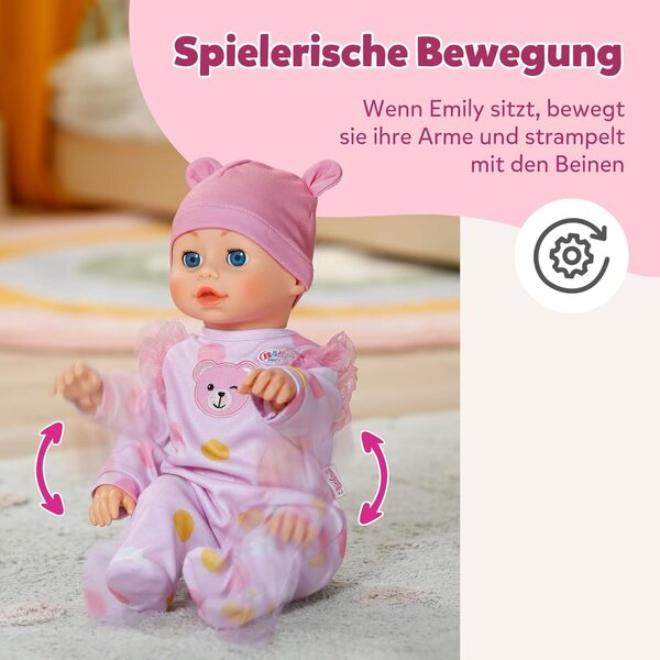 BABY Born Emily Lauf mit Mir – interaktive 43-cm-Puppe mit Sohn und Bewegung